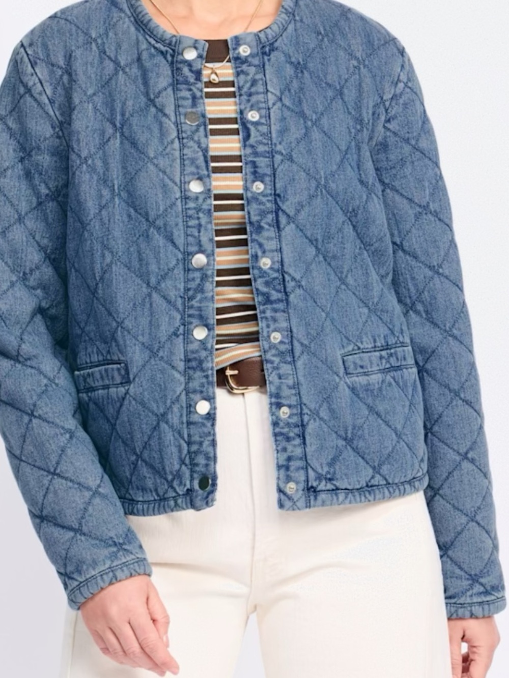 Jazlyn Quilted Denim Jacket